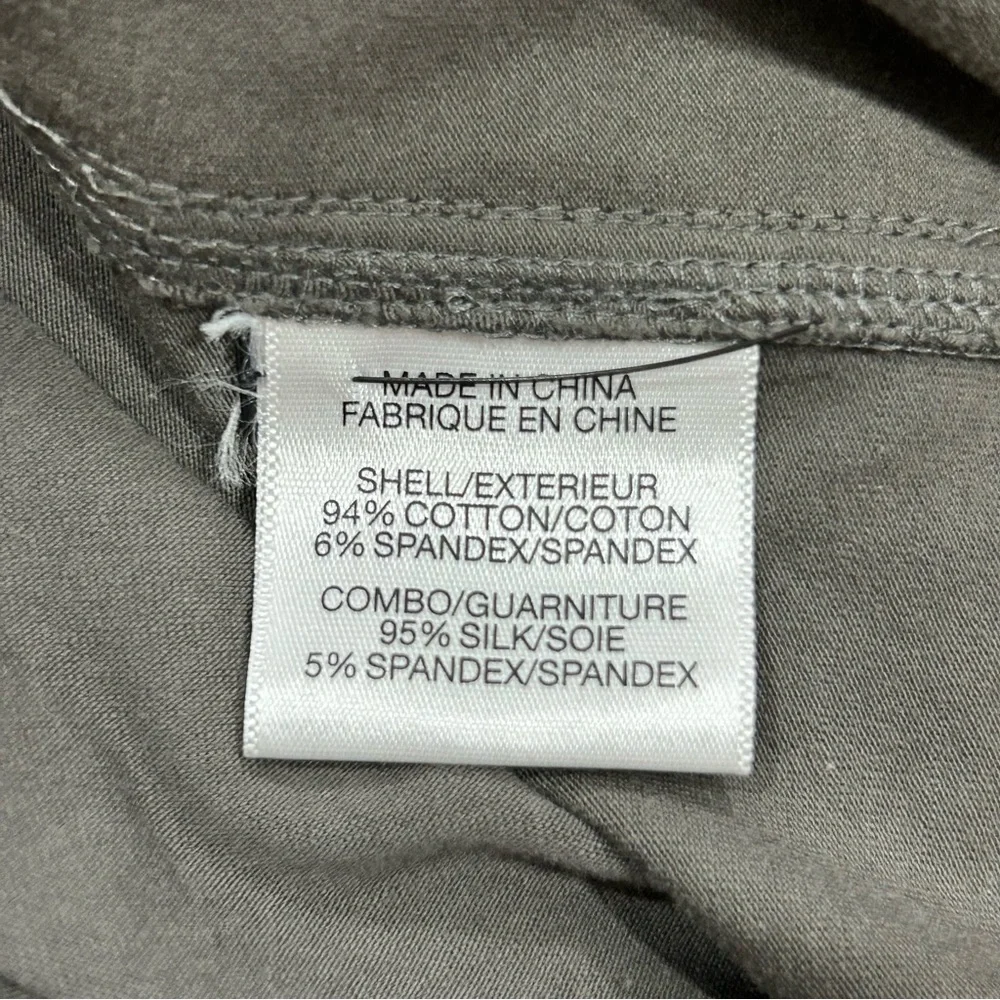 THEORY Army Green Faux Wrap Sleeveless Dress in Women's Size Medium - Picture 6 of 7